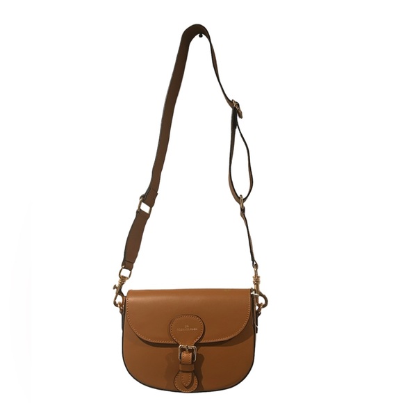 Roberta Rossi Genuine leather Italian Crossbody bag Purse Tan color - Picture 4 of 10